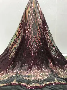 2019 high quality wine sequence French Nigerian sequins net lace,African tulle mesh sequence lace fabric for dress 5yards/lot
2019 high quality wine sequence French Nigerian sequins net lace,African tulle mesh sequence lace fabric for dress 5yards/lot