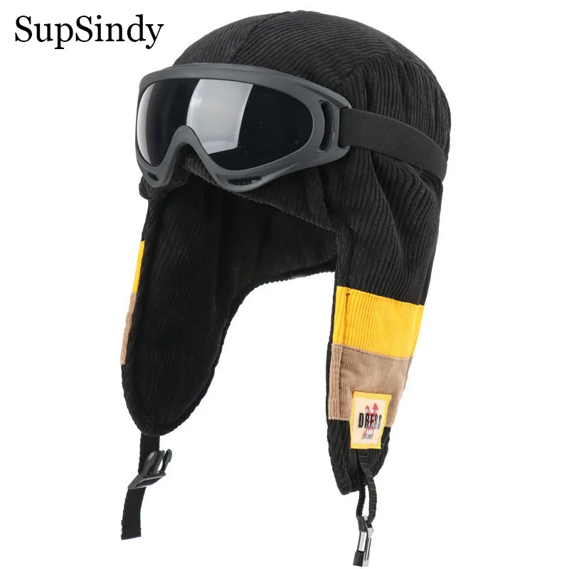 SupSindy Army Military Ushanka Men&Women Windproof Winter Bomber Hats with Goggle Cotton Warm Hat Pilot Earflap Trapper Snow Cap
SupSindy Army Military Ushanka Men&Women Windproof Winter Bomber Hats with Goggle Cotton Warm Hat Pilot Earflap Trapper Snow Cap