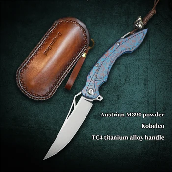 Genuine M390 Blade Folding Knife Titanium Alloy Handle Outdoor Camping Hunting Pocket Survival Knife EDC Tool
Genuine M390 Blade Folding Knife Titanium Alloy Handle Outdoor Camping Hunting Pocket Survival Knife EDC Tool