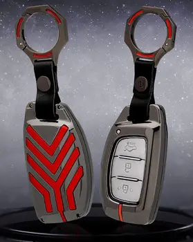 Metal Key Fob Cover Case Smart Key Shell Holder Remote Entry Key Skin Keyless with Keychain Keyring for Hyundai IX20 IX30 IX35
Metal Key Fob Cover Case Smart Key Shell Holder Remote Entry Key Skin Keyless with Keychain Keyring for Hyundai IX20 IX30 IX35