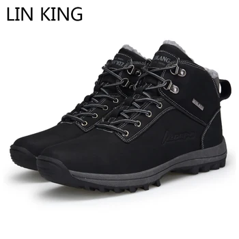LIN KING Big Size Men's Snow Boots Vintage Men Winter Short Boots Shoes Warm Fur Ankle Boots Waterproof Outdoor Botas For Male
LIN KING Big Size Men's Snow Boots Vintage Men Winter Short Boots Shoes Warm Fur Ankle Boots Waterproof Outdoor Botas For Male