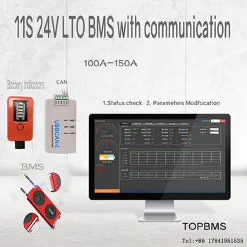 11S 24V LTO BMS 100A 150A with Bluetooth phone APP RS485 CANbus NTC UART GPS for LTO Batteries 2.3V2.4V connected in 11 series
11S 24V LTO BMS 100A 150A with Bluetooth phone APP RS485 CANbus NTC UART GPS for LTO Batteries 2.3V2.4V connected in 11 series