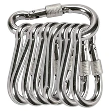 9PCS 304 Stainless Steel With Nut Spring Buckle Quick Hook Mountaineering Climbing Chain Connection Buckle Rope Buckle
9PCS 304 Stainless Steel With Nut Spring Buckle Quick Hook Mountaineering Climbing Chain Connection Buckle Rope Buckle