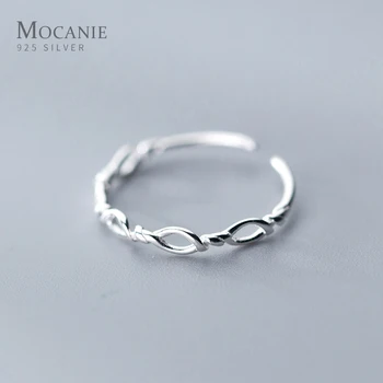 Mocanie Trendy 925 Sterling Silver Geometric Line Weave Rope Open Adjustable Finger Ring for Women Simple Ring Fine Jewelry Gift
Mocanie Trendy 925 Sterling Silver Geometric Line Weave Rope Open Adjustable Finger Ring for Women Simple Ring Fine Jewelry Gift