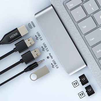 7-in-1 Notebook HDMI 4K High Definition Projection Screen USB 3.0 / TF / Audio Port Converter for Microsoft Surface
7-in-1 Notebook HDMI 4K High Definition Projection Screen USB 3.0 / TF / Audio Port Converter for Microsoft Surface