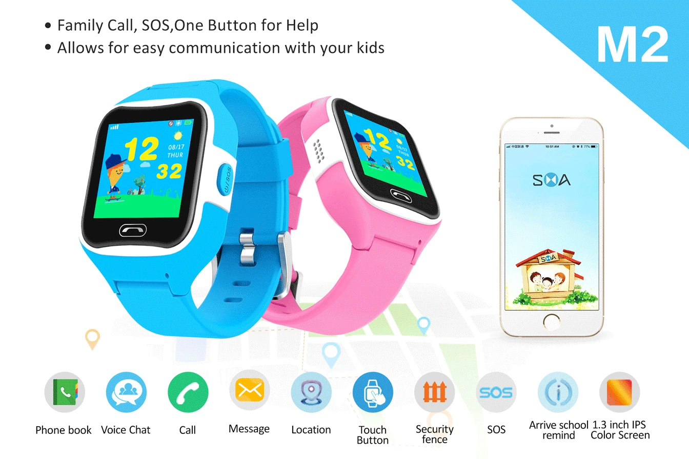 GPS tracker Smart Kids Watch waterproof IP67 Location GPS WiFi LBS GLONASS Remote monitoring Touch 1.3"IPS Children watches M2
GPS tracker Smart Kids Watch waterproof IP67 Location GPS WiFi LBS GLONASS Remote monitoring Touch 1.3"IPS Children watches M2