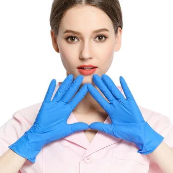 

Blue Disposable Latex Gloves For Home Cleanin Garden Gloves Food Or Cleaning Gloves Universal For Left and Right Hand 20 pairs
