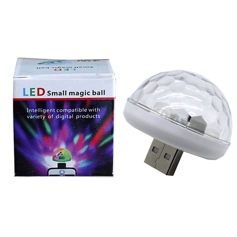 Фонасветильник для интерьера автомобиля USB RGB светильник подключи и играй
