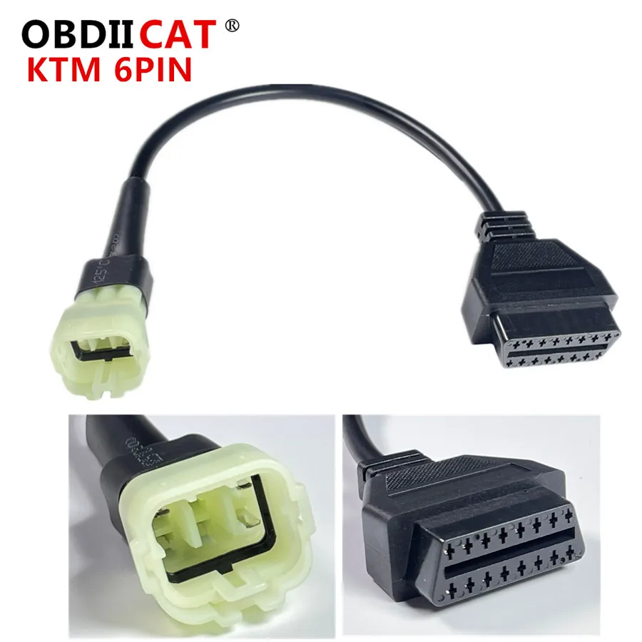 OBDIICAT For TM 6 pin to OBD 16 pin adapter cable for ECU software to Motorcycle motorbikes 6pin cable
OBDIICAT For TM 6 pin to OBD 16 pin adapter cable for ECU software to Motorcycle motorbikes 6pin cable