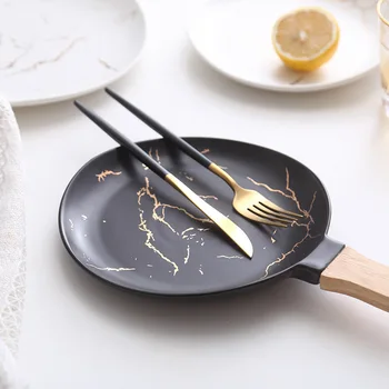 Marble Stripe Round Ceramic Pizza Pasta Plate Cookware Porcelain Sushi Tableware Wooden Bamboo Handle Hold In Hand Suspension
Marble Stripe Round Ceramic Pizza Pasta Plate Cookware Porcelain Sushi Tableware Wooden Bamboo Handle Hold In Hand Suspension