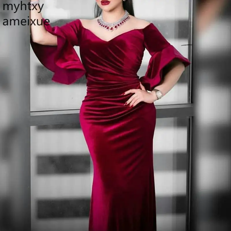 New Off The Shoulder Velvet Plus Size Evening Dresses Long 2019 Party Gown Dress Vestido De Fiesta Largos Noche Robe De Soiree
New Off The Shoulder Velvet Plus Size Evening Dresses Long 2019 Party Gown Dress Vestido De Fiesta Largos Noche Robe De Soiree
