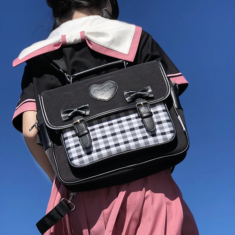 Japanese Jk Uniform Bag Sweet Lolita Handbag Retro Plaid Bag Backpack Crossbody Handbag Kawaii Girl Loli Cosplay Gothic Lolita
Japanese Jk Uniform Bag Sweet Lolita Handbag Retro Plaid Bag Backpack Crossbody Handbag Kawaii Girl Loli Cosplay Gothic Lolita