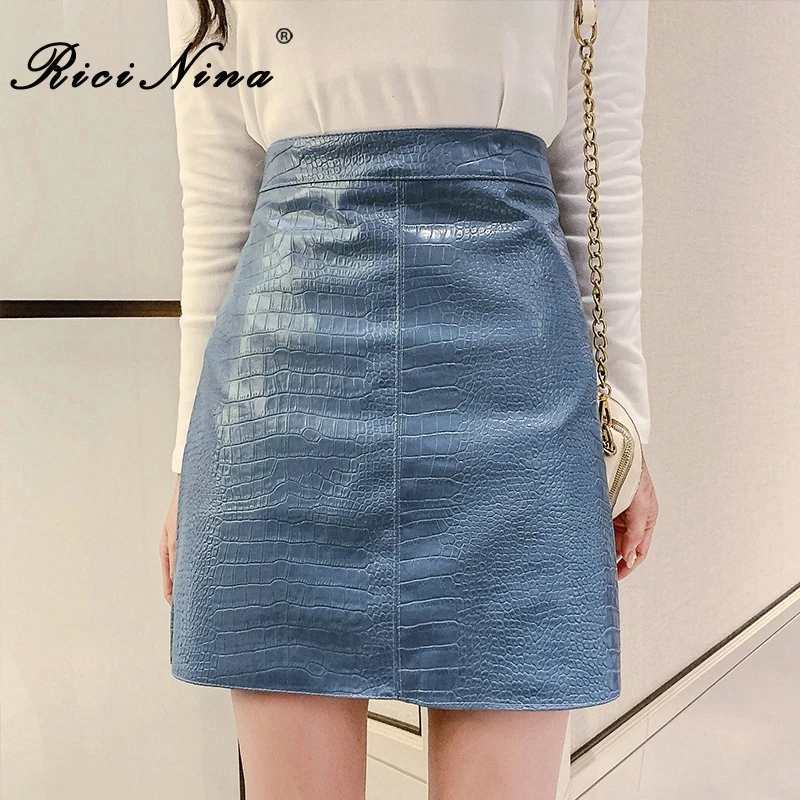 RICININA PU Skirt Leather Women Jupe Femme Hiver 2019 Snake Print Mini Skirts High Waist Short A-Line Skirt Autumn Streetwear
RICININA PU Skirt Leather Women Jupe Femme Hiver 2019 Snake Print Mini Skirts High Waist Short A-Line Skirt Autumn Streetwear