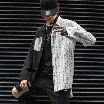 Asymmetric design punk rock hip hop men long shirt Korean fashion printed vintage shirts man harajuku casual blouse streetwear
Asymmetric design punk rock hip hop men long shirt Korean fashion printed vintage shirts man harajuku casual blouse streetwear