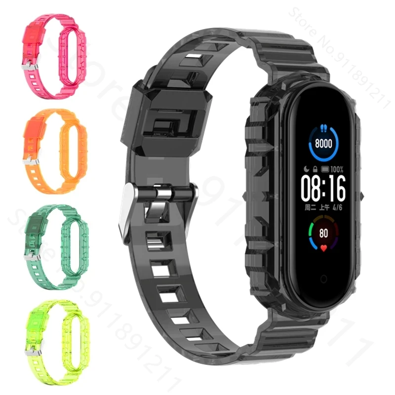 

Wristband For Xiaomi Mi Band 6 5 Smart Bracelet Strap For Miband 5/6 Silicone Watch Straps Correa For Amazfit Band 5 Accessories