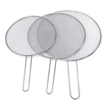 3PC 25/29/33cm Stainless Steel Kitchen Tool Oil-Proof Splash Guard Cooking Guard for Frying Pan Durable Oil Splash Plate 
3PC 25/29/33cm Stainless Steel Kitchen Tool Oil-Proof Splash Guard Cooking Guard for Frying Pan Durable Oil Splash Plate