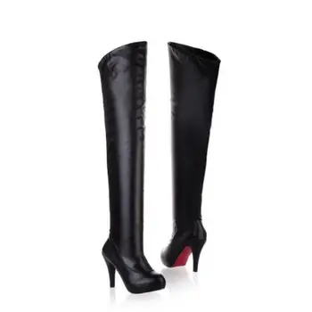 Game Nier Automata Cosplay Shoes YoRHa 2B Knee Length PU Leather Cosplay Boots Black High Heels Lace-up Size 
Game Nier Automata Cosplay Shoes YoRHa 2B Knee Length PU Leather Cosplay Boots Black High Heels Lace-up Size