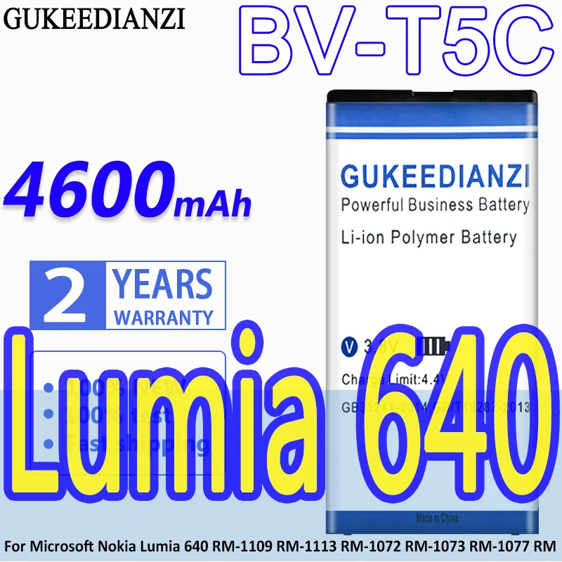 Фото Сменный аккумулятор GUKEEDIANZI 4600 мАч 640 Втч/BV T5C BVT5C для Nokia Microsoft Lumia Lumia640 | Мобильные