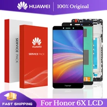 Ensemble écran tactile LCD avec châssis, 5.5 pouces, pour Huawei Honor 6X BLN-L24 BLN-AL10 BLN-L21 BLN-L22, Original=