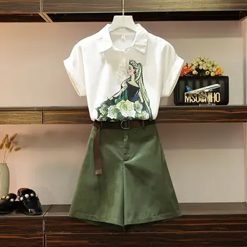 Two Piece Set Summer Print Shirt And Short Button Two Piece Set Sweet Summer Tracksuit Women Top And Shorts Set Women Suit
Two Piece Set Summer Print Shirt And Short Button Two Piece Set Sweet Summer Tracksuit Women Top And Shorts Set Women Suit