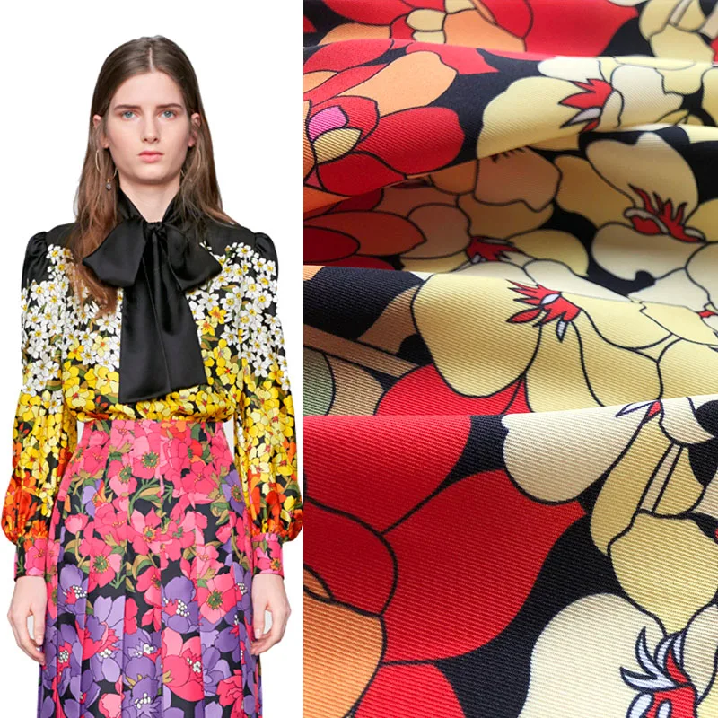 145cm Width Small Foral Pattern Elasticity Twill Polyester Fabric for Woman Summer Dresses Skirts Blouse DIY Sewing
145cm Width Small Foral Pattern Elasticity Twill Polyester Fabric for Woman Summer Dresses Skirts Blouse DIY Sewing