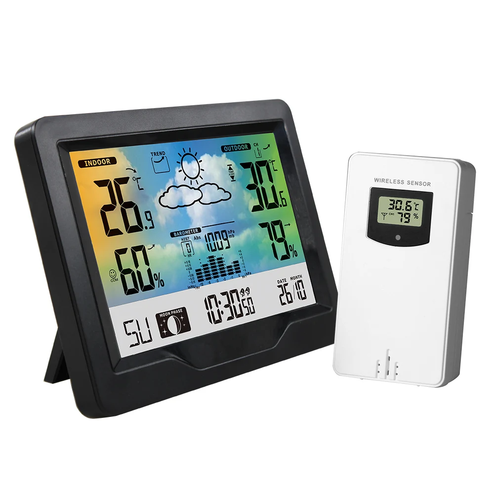 Multifunctional Electronic Alarm Clock Home Weather Station Color Screen Calendar Temperature Humidity Digital Forecast Clock
Multifunctional Electronic Alarm Clock Home Weather Station Color Screen Calendar Temperature Humidity Digital Forecast Clock