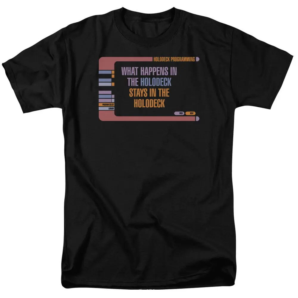 Star Treck TNG What Happens in Holodeck Stays in Holodeck Tee Shirt Sizes S-3XLMale Hip Hop funny Tee Shirts cheap wholesale
Star Treck TNG What Happens in Holodeck Stays in Holodeck Tee Shirt Sizes S-3XLMale Hip Hop funny Tee Shirts cheap wholesale