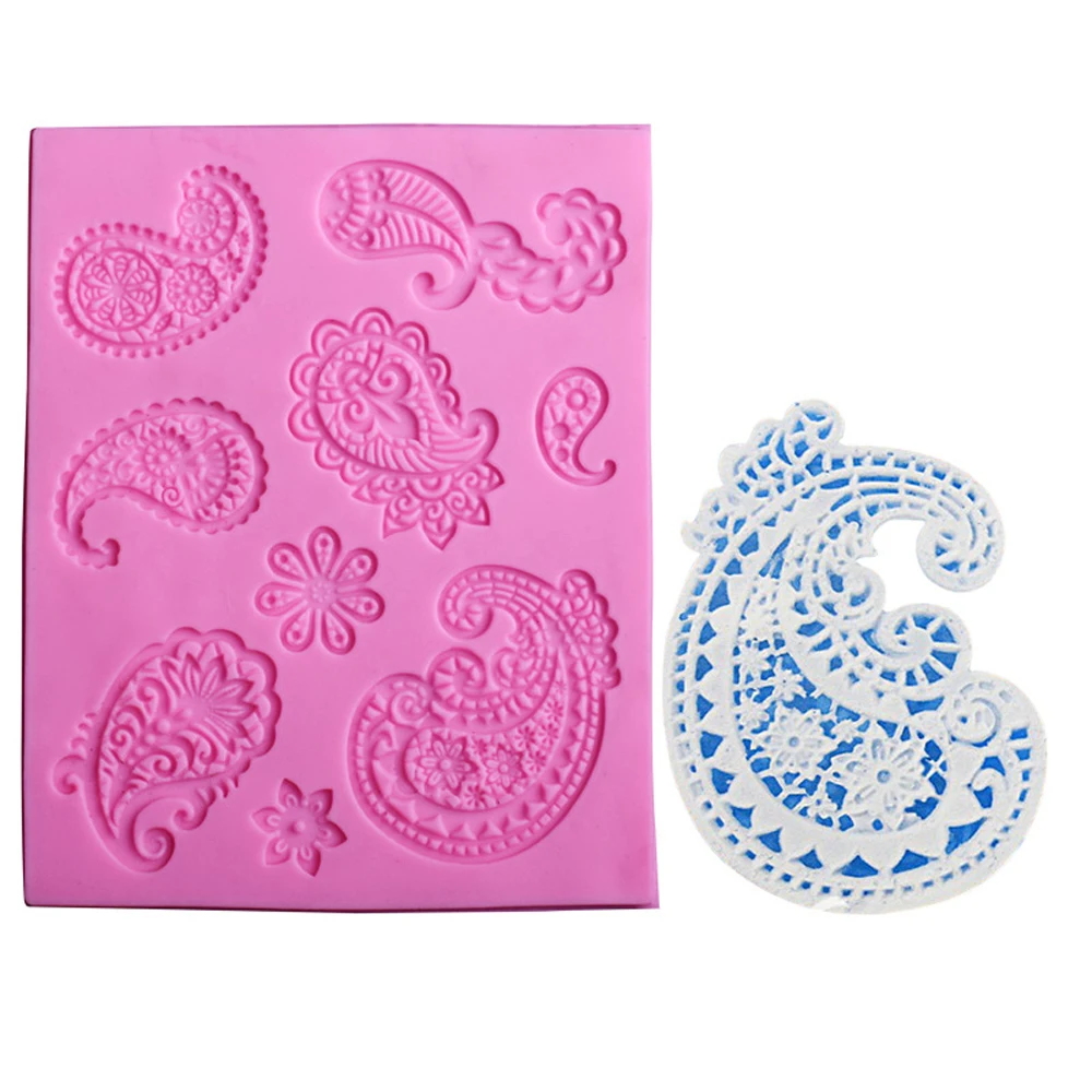 Фото 3D DIY форма цветка силиконовая для торта формы мыла украшения границы Формочки в