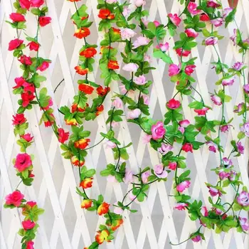 2.2m/Set Artificial Flower Silk flowers Rose Leaf Garland Vine Ivy Wedding Flower Garden Halloween Christmas flowers Deoration
2.2m/Set Artificial Flower Silk flowers Rose Leaf Garland Vine Ivy Wedding Flower Garden Halloween Christmas flowers Deoration