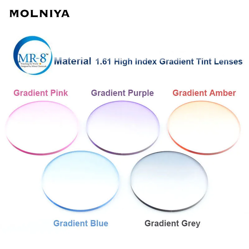 Radiation Protection 1.67 Ultra-Thin MR-7 Super-Tough Gradient Tint HMC EMI Anti UV Optical Lens For Trimming Rimless Sunglasses
Radiation Protection 1.67 Ultra-Thin MR-7 Super-Tough Gradient Tint HMC EMI Anti UV Optical Lens For Trimming Rimless Sunglasses