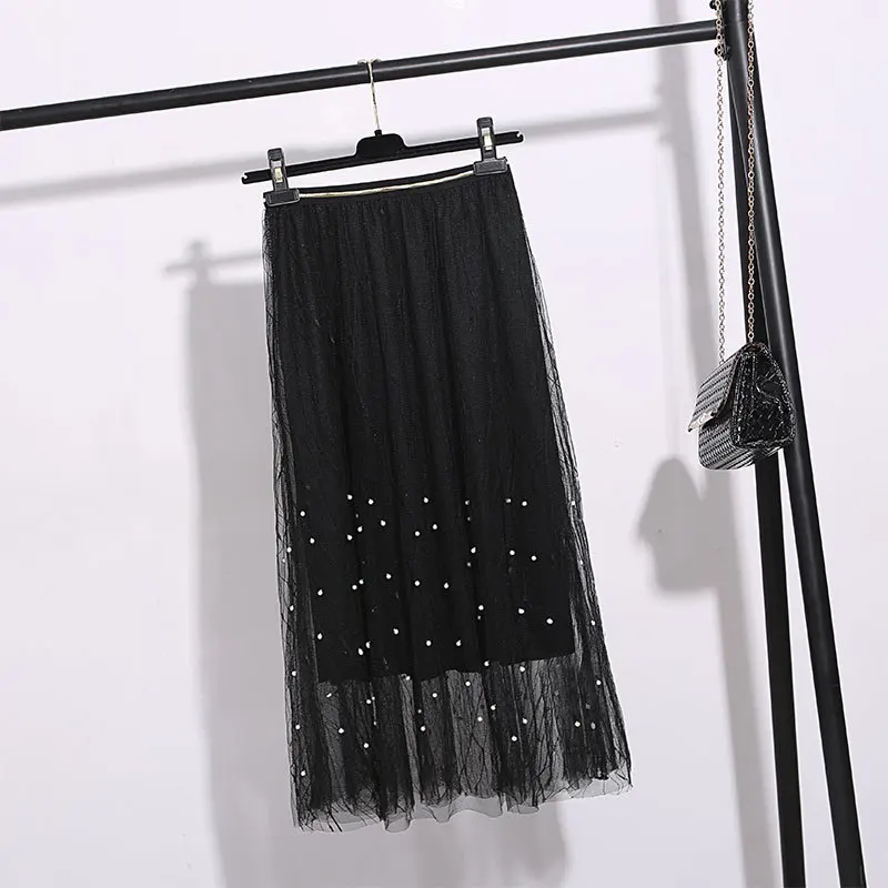 2019 Summer Wear New Style Beads Network Mesh Dress Skirt Long Skirts Puffy-Style Mid-length Women's Mesh Dress
2019 Summer Wear New Style Beads Network Mesh Dress Skirt Long Skirts Puffy-Style Mid-length Women's Mesh Dress