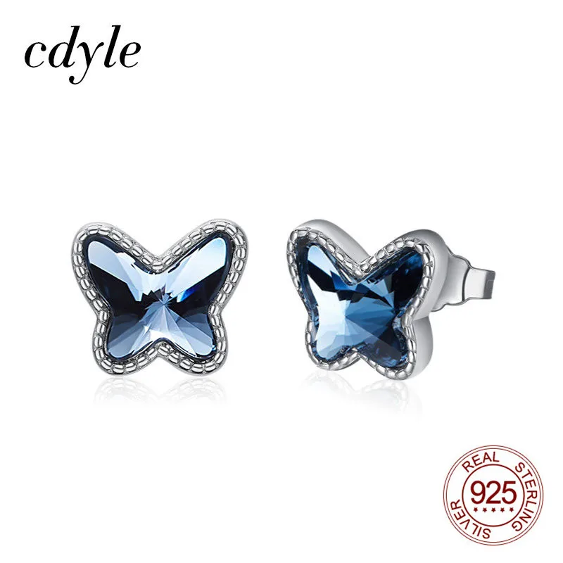 Женские серьги гвоздики из серебра 925 пробы с кристаллами|women earrings crystal|earrings rhinestone