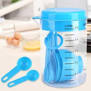 Measuring Cups And Measuring Spoon Scoop with Spout and Stackable Spoons Set 7pcs New Plastic Utensil Set for Baking and Cooking
Measuring Cups And Measuring Spoon Scoop with Spout and Stackable Spoons Set 7pcs New Plastic Utensil Set for Baking and Cooking
