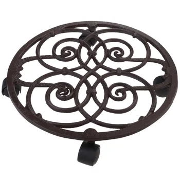 Iron Flower Stand Movable Pot Holder Thickened Potted Plant Stands for Balcony Garden Backyard (Coffee)
Iron Flower Stand Movable Pot Holder Thickened Potted Plant Stands for Balcony Garden Backyard (Coffee)