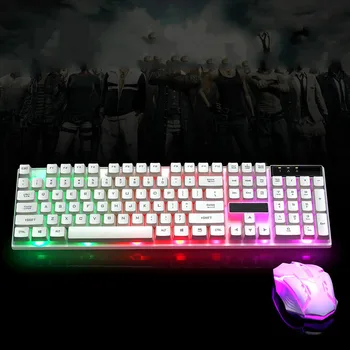 Keyboard white light keyboard and mouse set light backlight kit mouse and keyboard set UU floating key cap keyboard
Keyboard white light keyboard and mouse set light backlight kit mouse and keyboard set UU floating key cap keyboard