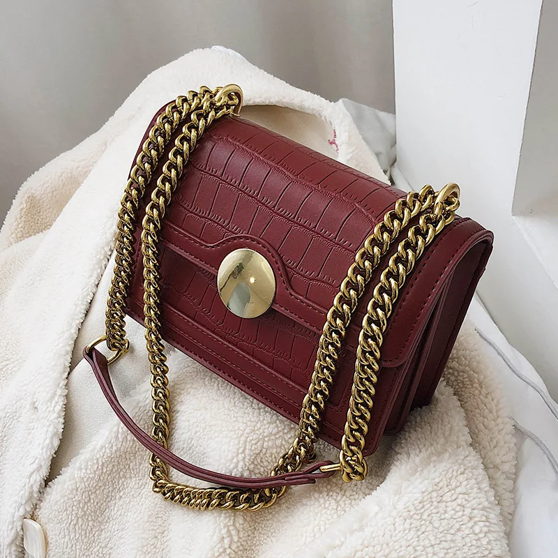 Vintage Fashion Square Tote Bag 2020 New Designer Quality Leather Bag Women Crocodile Pattern Chain Bag Shoulder Crossbody Bag
Vintage Fashion Square Tote Bag 2020 New Designer Quality Leather Bag Women Crocodile Pattern Chain Bag Shoulder Crossbody Bag