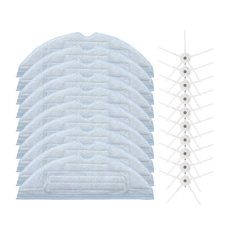 20Pack Mopping Cloths Side Brush for Xiaomi Roborock S7 T7S T7Plus T7Splus Robot Vacuum Cleaner Spare Parts | Бытовая техника