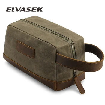 ELVASEK 2019 new wash bag retro outdoor cosmetic bag unisex oil wax canvas storage bag simple wind cosmetic bag good quality bag
ELVASEK 2019 new wash bag retro outdoor cosmetic bag unisex oil wax canvas storage bag simple wind cosmetic bag good quality bag