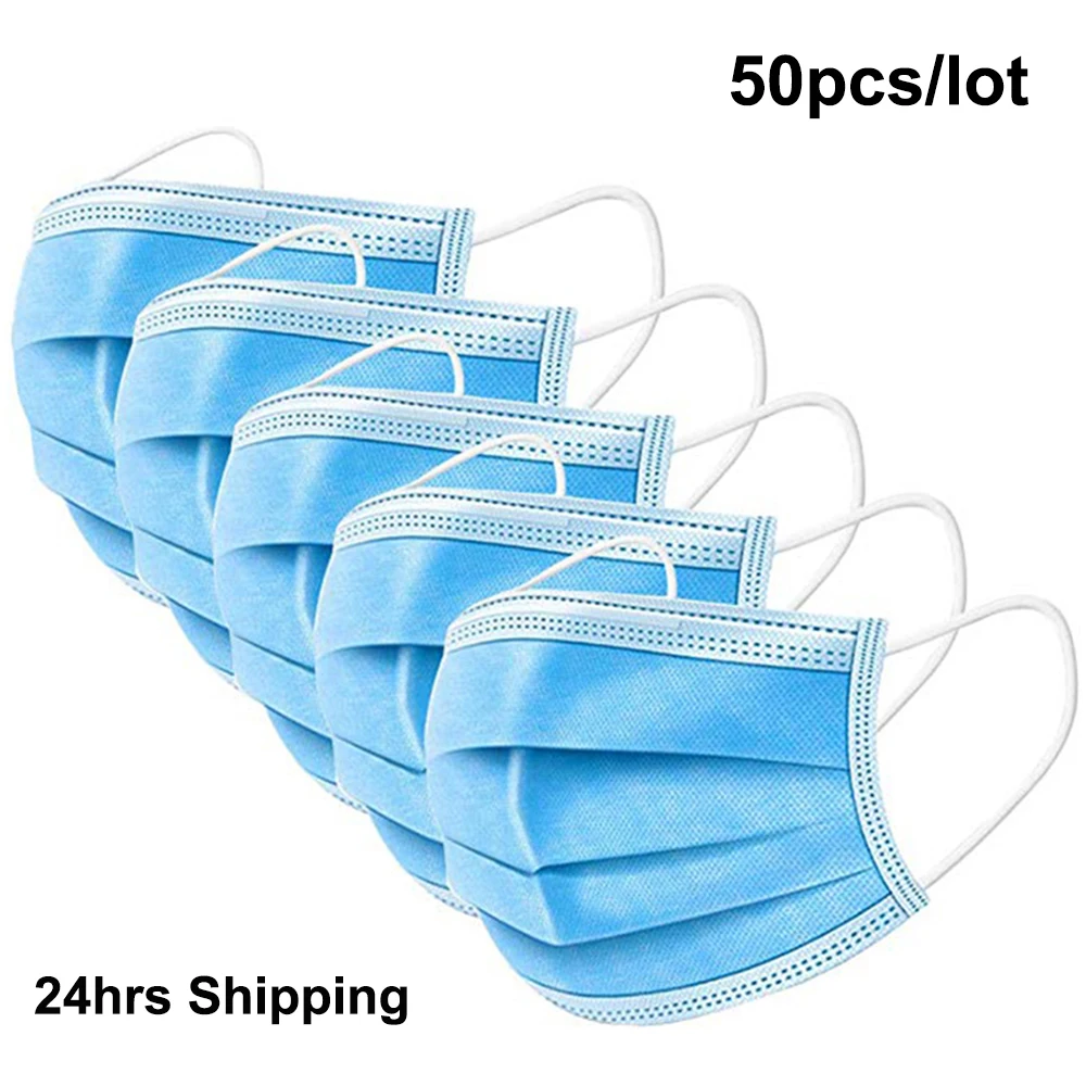 50Pcs/Lot 3 layer Face Mask Protective Mask Anti Dust Mouth Face Masks Steriliz Non-woven Disposable Pro-Dust Protective Mask
50Pcs/Lot 3 layer Face Mask Protective Mask Anti Dust Mouth Face Masks Steriliz Non-woven Disposable Pro-Dust Protective Mask