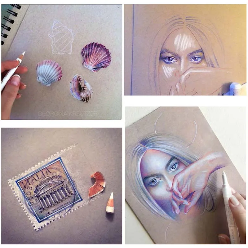 Generic American Strathmore Warm Brown Cool Grey Sketchbook Sketch