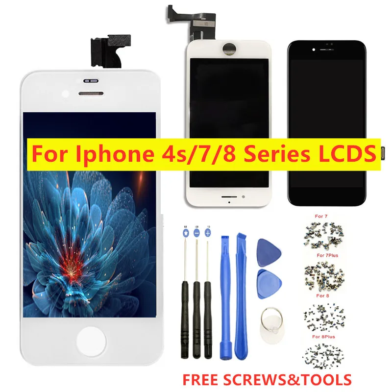 No Dead Pixel LCD For iPhone 4s 7 8 7 Plus LCD Display 3D Touch Digitizer Pre-assembled With Set Bottom Screws + Tools
No Dead Pixel LCD For iPhone 4s 7 8 7 Plus LCD Display 3D Touch Digitizer Pre-assembled With Set Bottom Screws + Tools