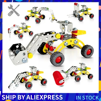 Steel Block 3D Puzzle Metal Toys Car Construction Vehicle Engineering Car Excavator Dumpers Multi Style Children Kids Toys
Steel Block 3D Puzzle Metal Toys Car Construction Vehicle Engineering Car Excavator Dumpers Multi Style Children Kids Toys