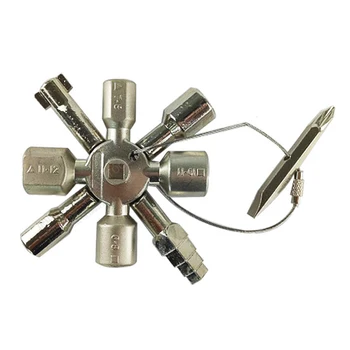 10 In 1 Multifunction Cross Switch Key Wrench Alloy Universal Square Triangle for Elevator Electrical Cupboard Box Train Cabinet
10 In 1 Multifunction Cross Switch Key Wrench Alloy Universal Square Triangle for Elevator Electrical Cupboard Box Train Cabinet