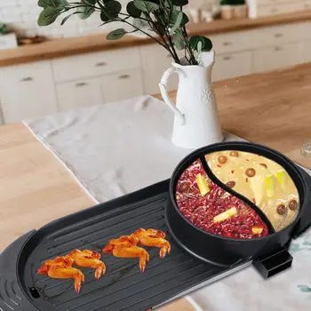 1 Pc Mandarin Duck Dual Hot Pot BBQ Pot Smokeless Electric Barbecue Stove Home Electric Grill Multifunctional Barbecue Tool 
1 Pc Mandarin Duck Dual Hot Pot BBQ Pot Smokeless Electric Barbecue Stove Home Electric Grill Multifunctional Barbecue Tool