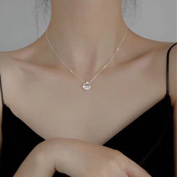 Trendy 925 Sterling Silver Pendant Women Fashion Jewelry Necklace Clavicle Chain for Wedding Party Girl's Gift
Trendy 925 Sterling Silver Pendant Women Fashion Jewelry Necklace Clavicle Chain for Wedding Party Girl's Gift