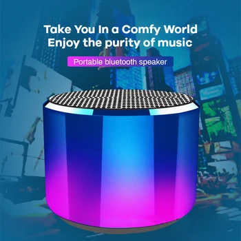 Metal body Mini Wireless Bluetooth Colorful Light Small Crack Sound Speaker Subwoofer HIFI sound quality for house Cycling
Metal body Mini Wireless Bluetooth Colorful Light Small Crack Sound Speaker Subwoofer HIFI sound quality for house Cycling