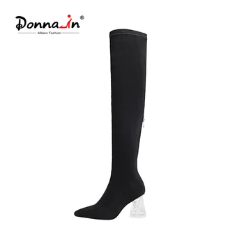 Donna-in 2020 High Heels Stretch Long Boots British Style Pointed Winter Women's Shoes Crystal Thick Heel Chelsea Martin Boot
Donna-in 2020 High Heels Stretch Long Boots British Style Pointed Winter Women's Shoes Crystal Thick Heel Chelsea Martin Boot