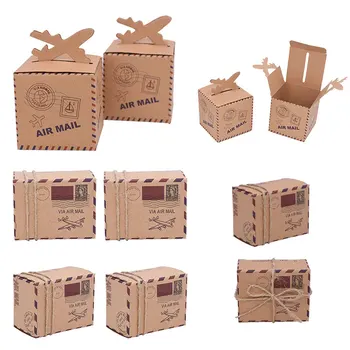 10Pcs Kraft Paper Candy Box Travel Theme Airplane Air Mail Boxes Gift Packaging Wedding Birthday Decor Party Favor Supply
10Pcs Kraft Paper Candy Box Travel Theme Airplane Air Mail Boxes Gift Packaging Wedding Birthday Decor Party Favor Supply