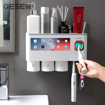GESEW Magnetic Adsorption Inverted Toothbrush Holder Automatic Toothpaste Squeezer Dispenser Storage Rack Bathroom Accessories
GESEW Magnetic Adsorption Inverted Toothbrush Holder Automatic Toothpaste Squeezer Dispenser Storage Rack Bathroom Accessories