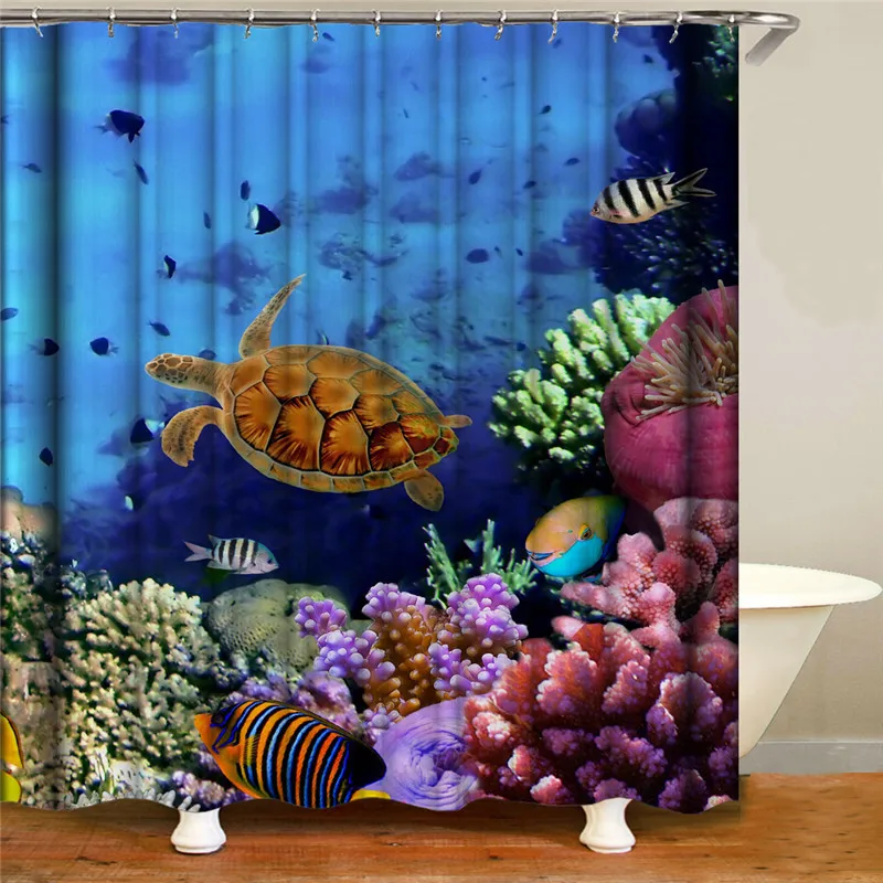 Marine animal landscape bathroom shower curtain waterproof fabric polyester fabric curtain shower curtain for home decoration
Marine animal landscape bathroom shower curtain waterproof fabric polyester fabric curtain shower curtain for home decoration